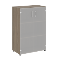 Шкаф средний широкий (2 средних фасада стекло) Yalta LT.ST-2.4 вяз благородный